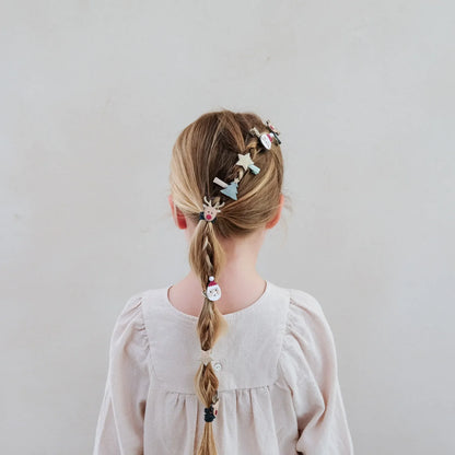 Santa & Rudolph Mini Hair Clips