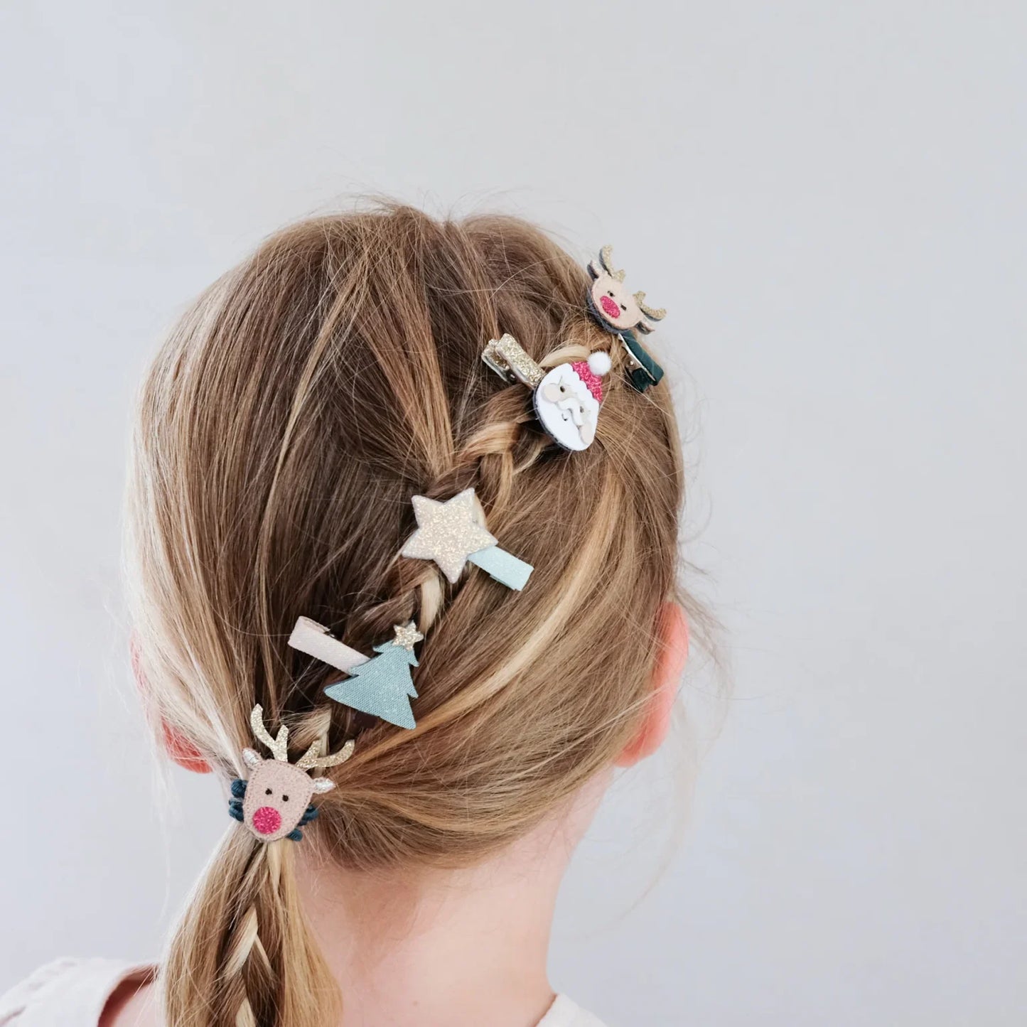 Santa & Rudolph Mini Hair Clips