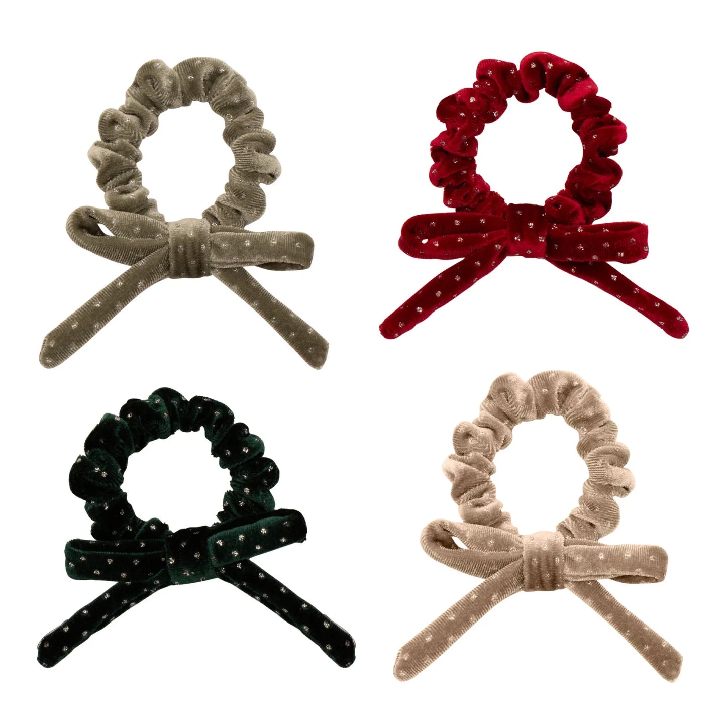 Velvet Bow Scrunchies