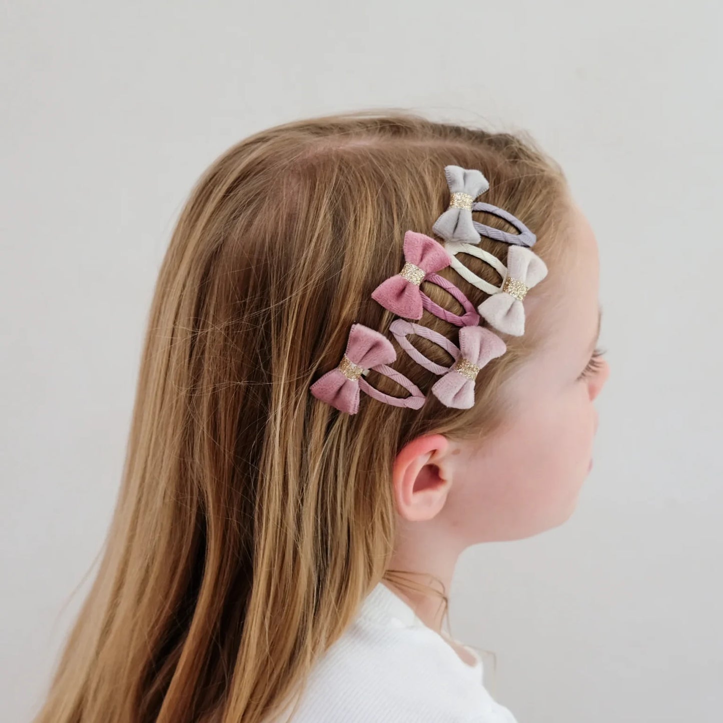 Tinkerbell Velvet Bow Clips