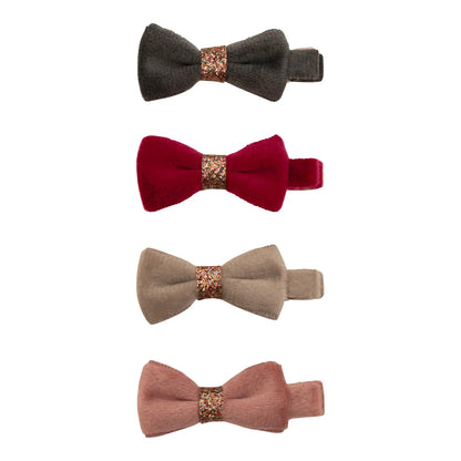 Velvet Bow Hair Clips