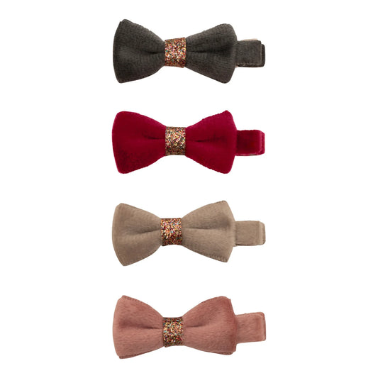 Velvet Bow Hair Clips
