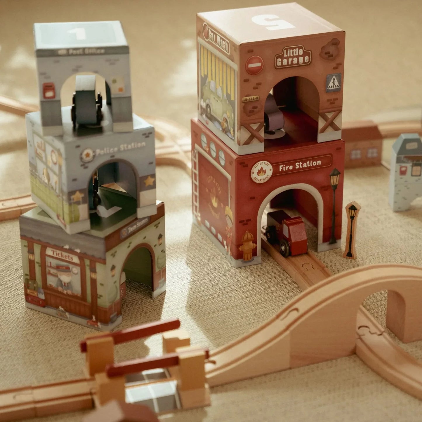 Stacking Blocks with Cars