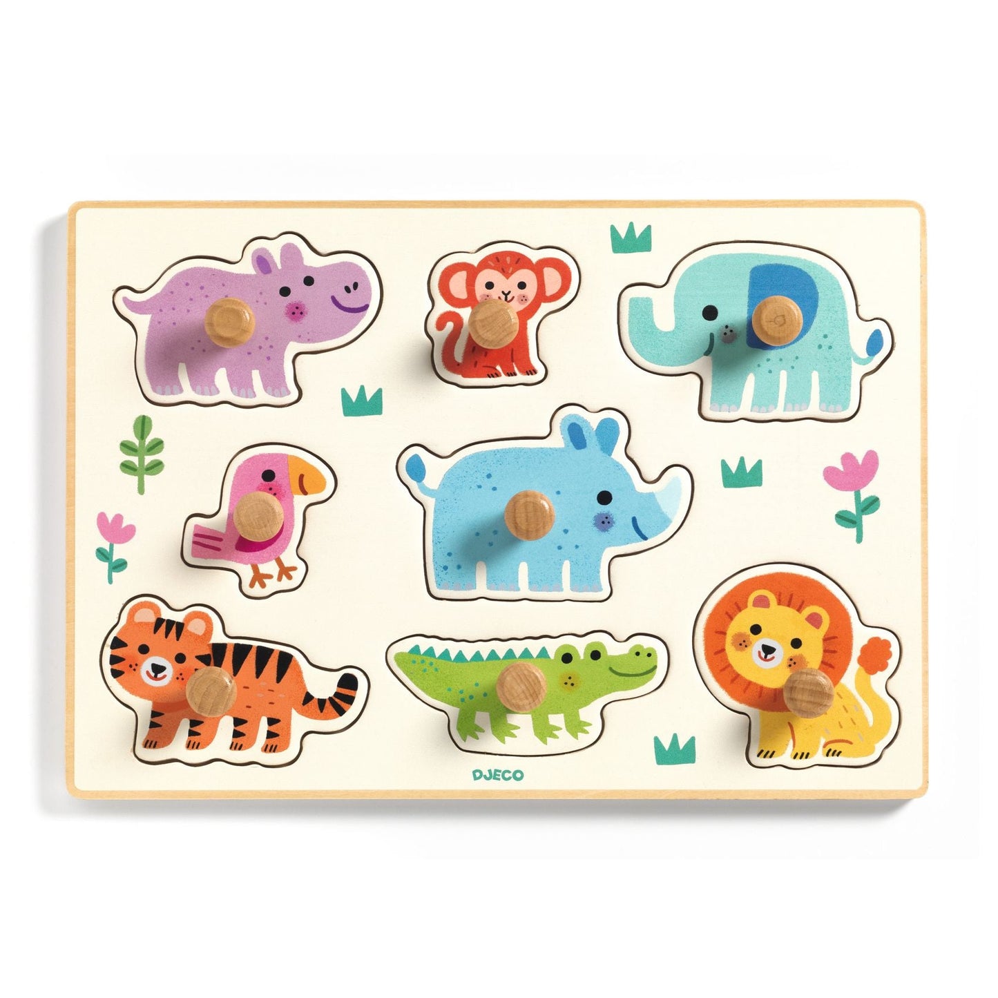 Wooden puzzle - Hippo and friends