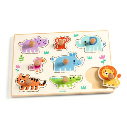 Wooden puzzle - Hippo and friends