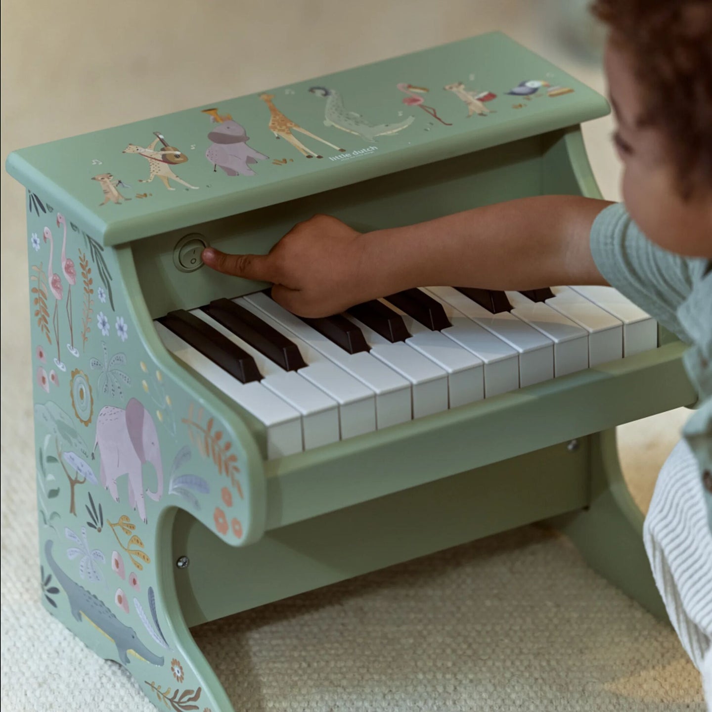 Wooden piano - Green - Safari Friends