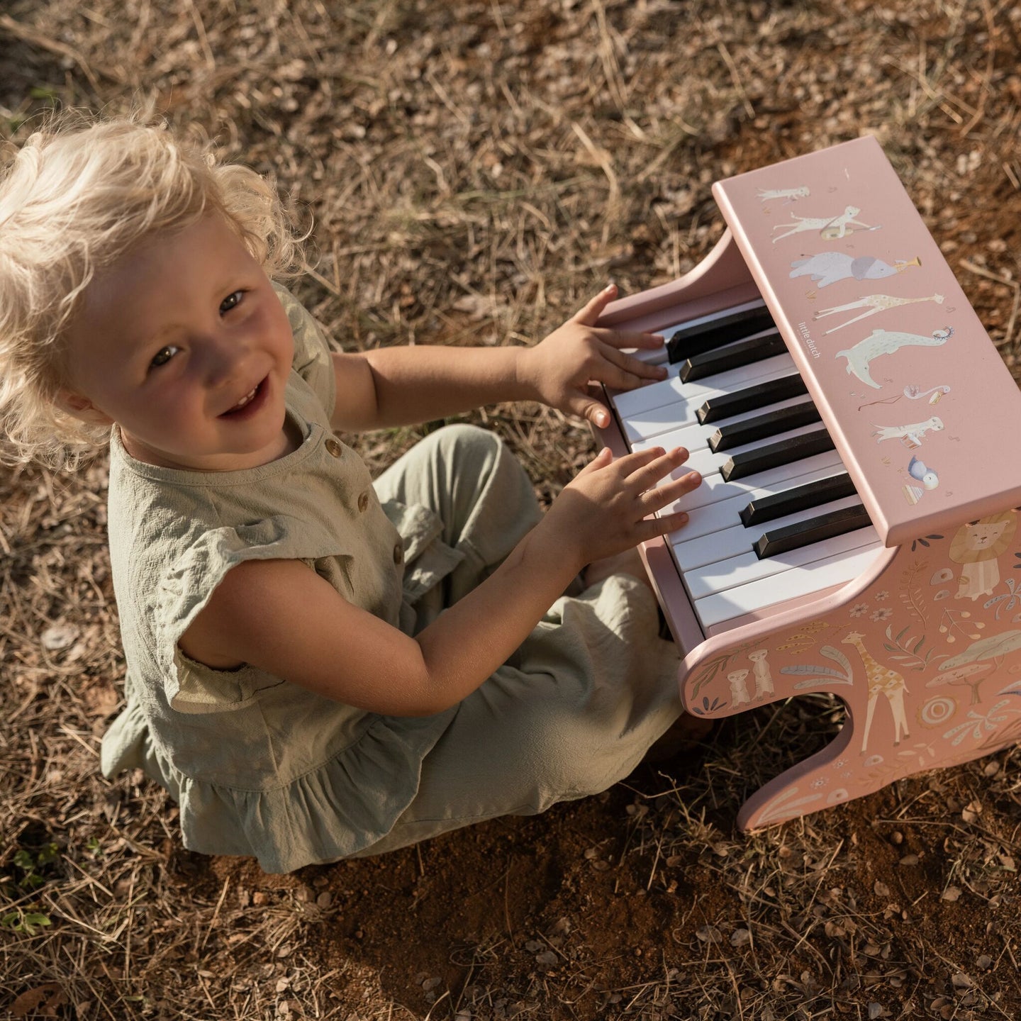 Wooden piano - Pink - Safari Friends