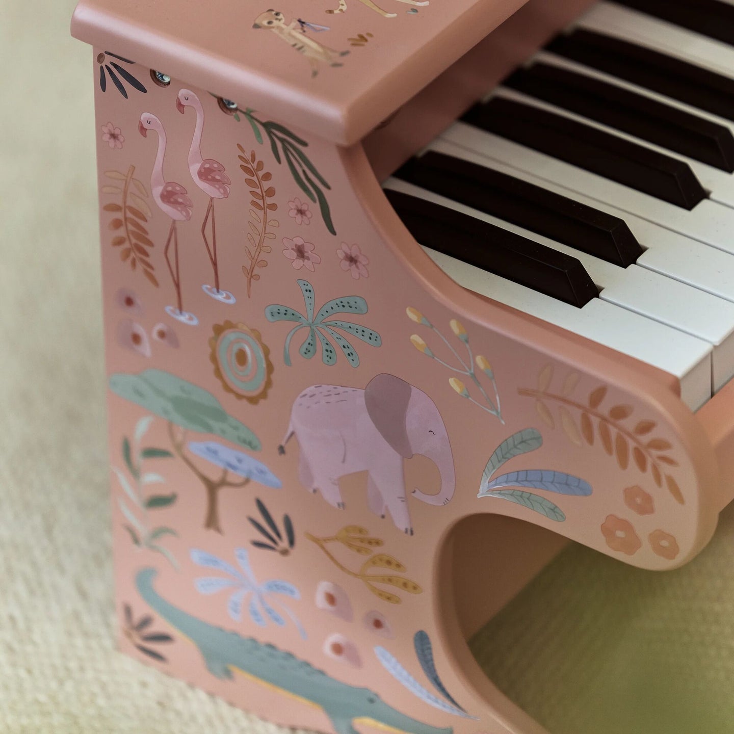 Wooden piano - Pink - Safari Friends