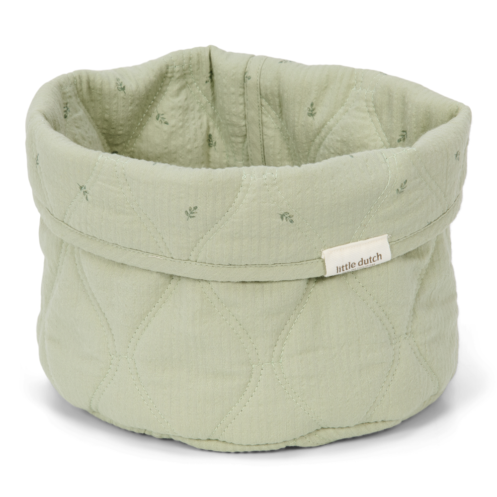 Quilted Storage Basket Small | Sage