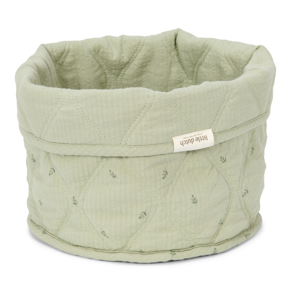 Quilted Storage Basket Small | Sage