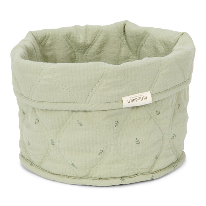 Quilted Storage Basket Small | Sage