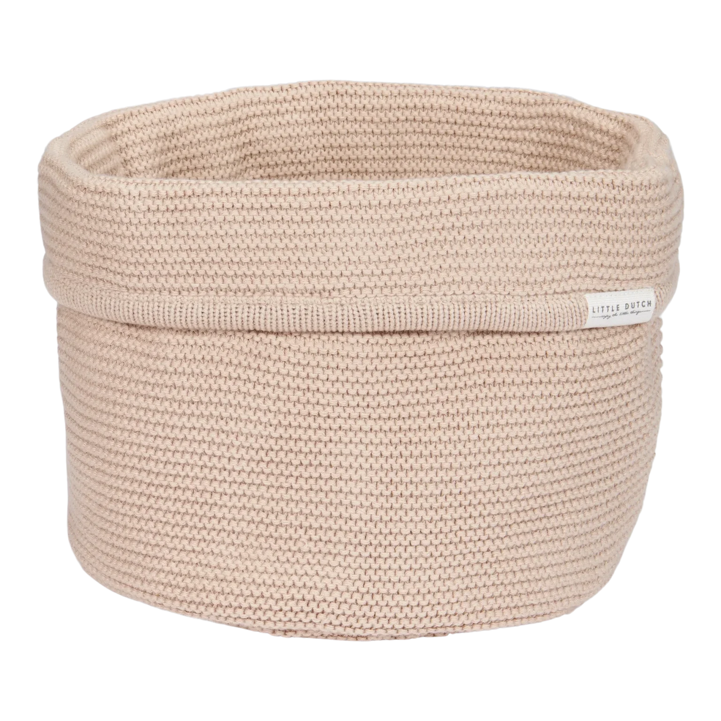 Knitted Storage Basket Round | Beige