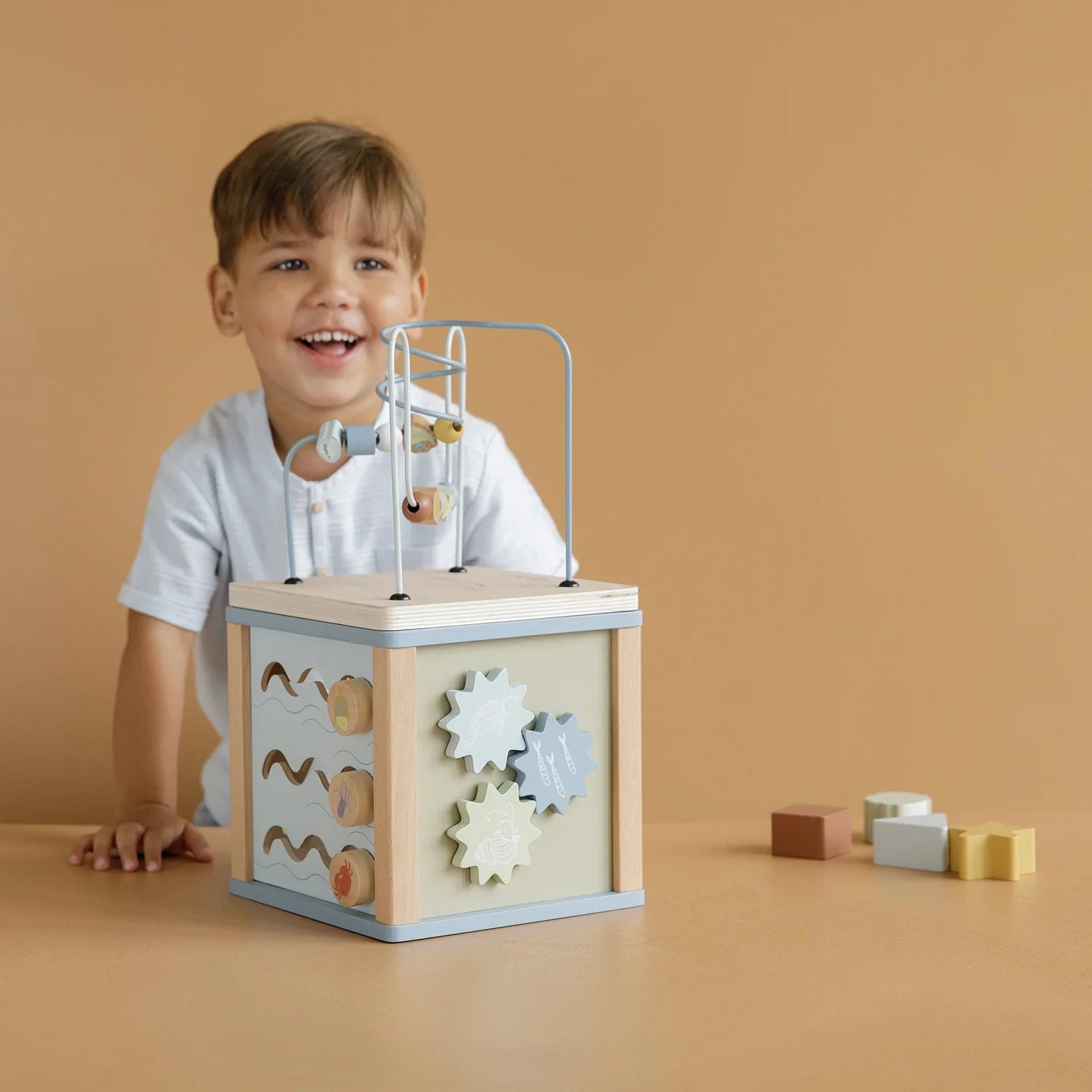 Wooden Activity Cube | Ocean