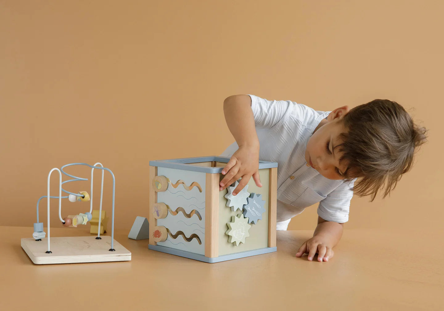 Wooden Activity Cube | Ocean