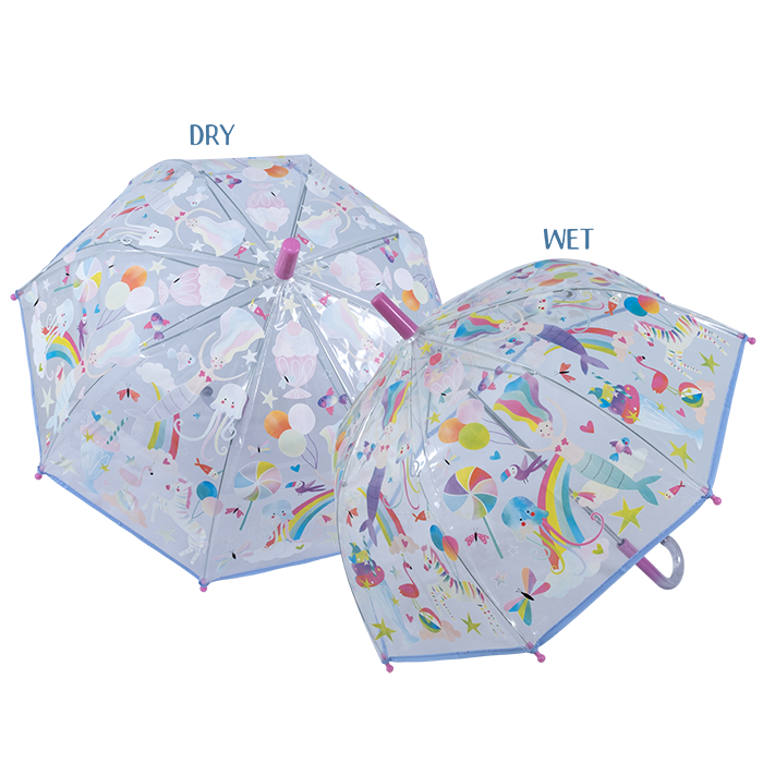 TRANSPARENT COLOUR CHANGING UMBRELLA - FANTASY