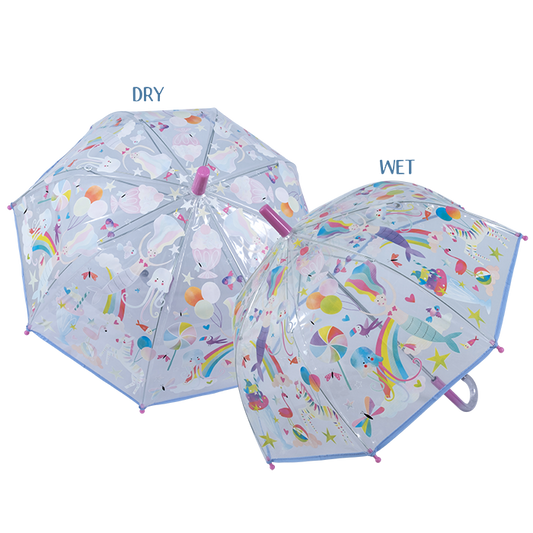 TRANSPARENT COLOUR CHANGING UMBRELLA - FANTASY