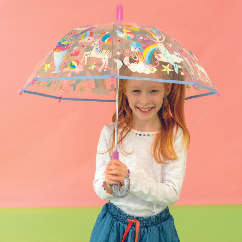 TRANSPARENT COLOUR CHANGING UMBRELLA - FANTASY