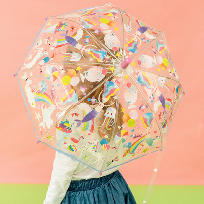 TRANSPARENT COLOUR CHANGING UMBRELLA - FANTASY