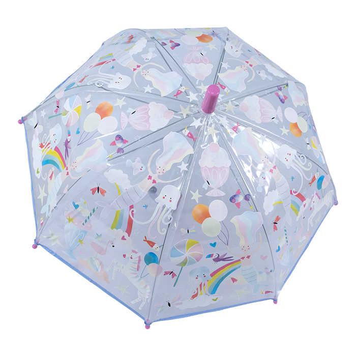 TRANSPARENT COLOUR CHANGING UMBRELLA - FANTASY