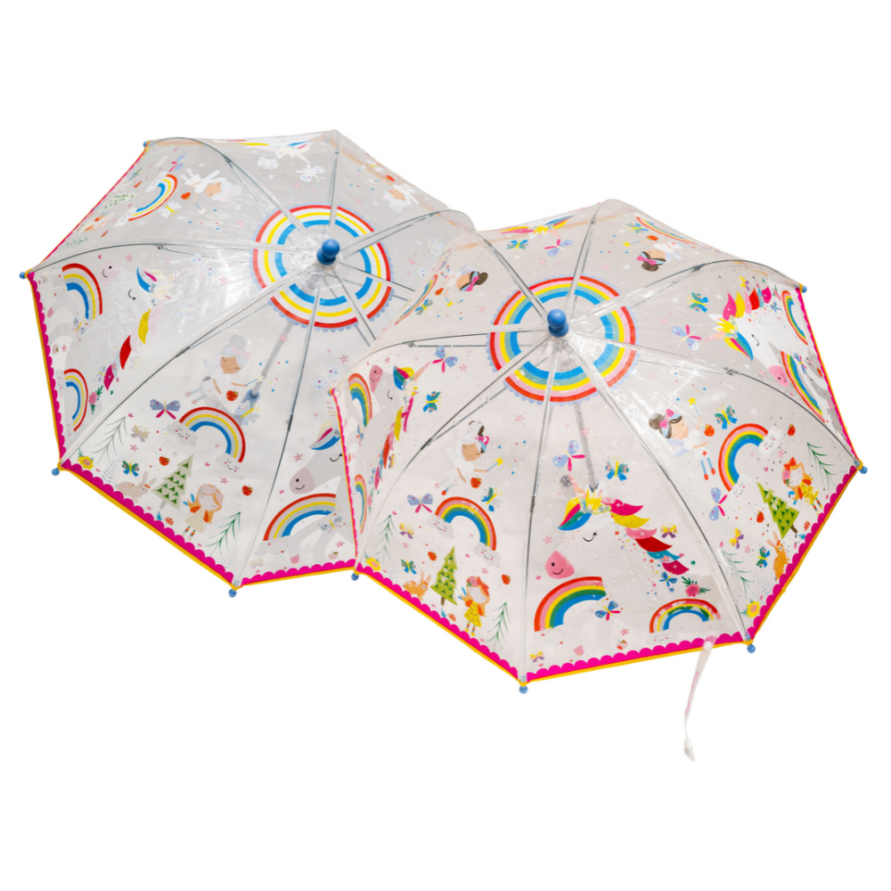 TRANSPARENT COLOUR CHANGING UMBRELLA - RAINBOW FAIRY