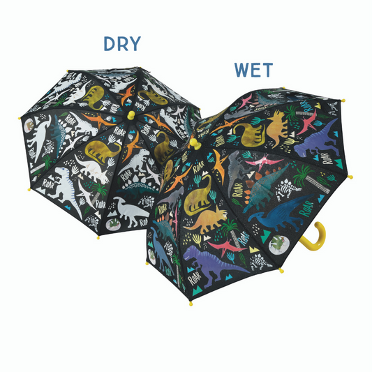 COLOUR CHANGING UMBRELLA - DINOSAUR