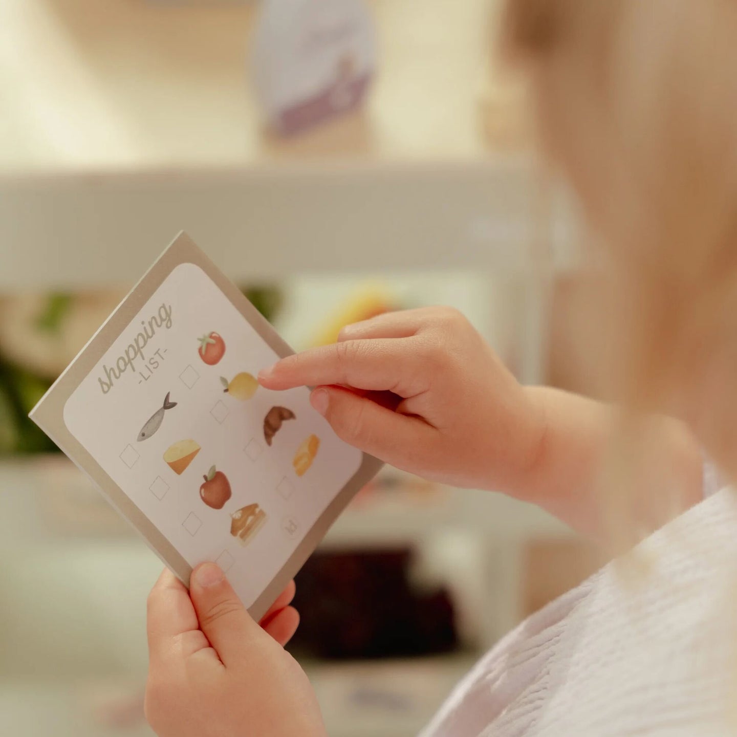 עגלה מעץ לקניות – ירוק – חיוני