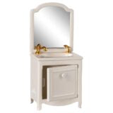 Toy sink dresser, mouse – off white