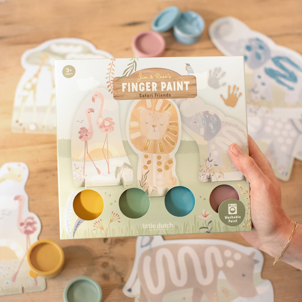 ערכת צבעי אצבעות – חברי הספארי