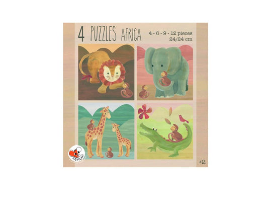 Africa: 4 Magnetic Puzzle - Africa: A 4-piece magnetic puzzle